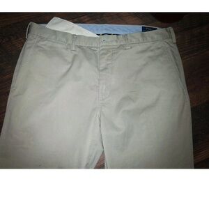 Men's polo by Ralph Lauren cotton chino  khaki pants straight fit size 36 /34